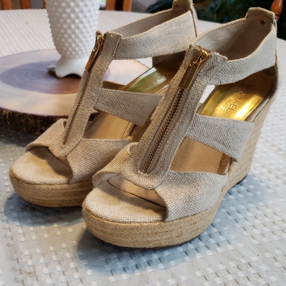 Michael Kors Damita zipper wedge espadrilles